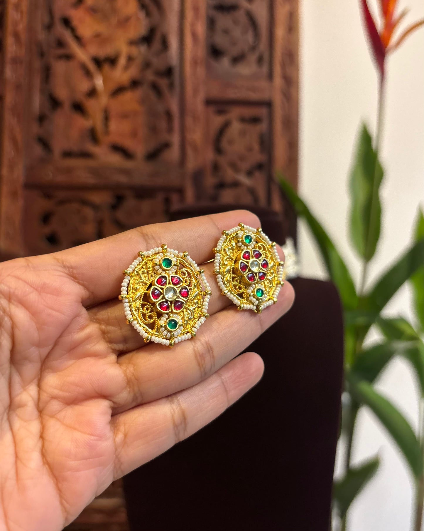 Pachi Kundan Choker with Jhumkas | NC165