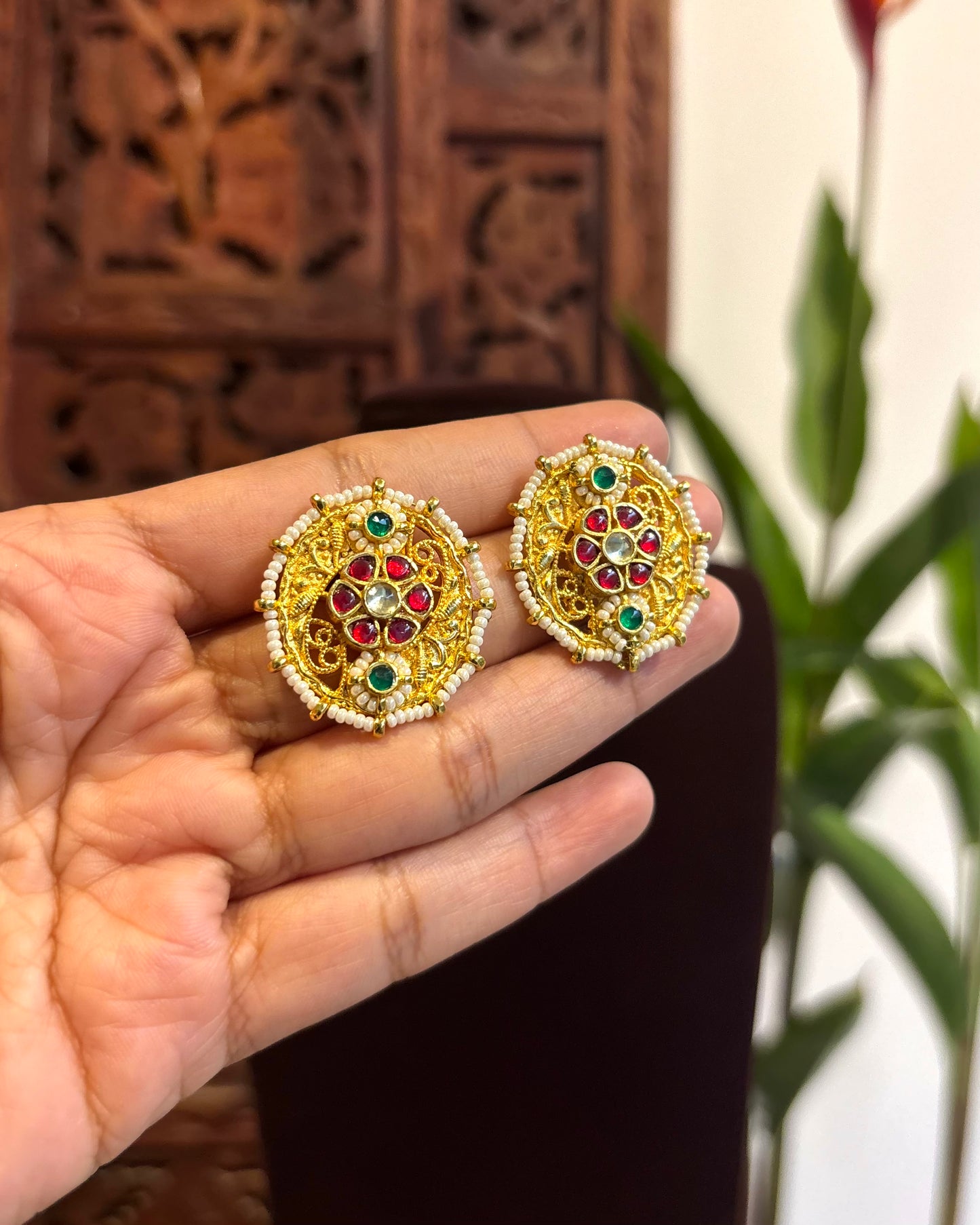 Pachi Kundan Choker with Jhumkas | NC165