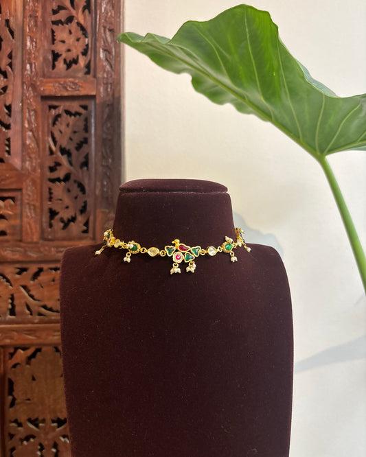 Festive Bird Kundan Choker | Multifunctional Statement Jewellery| NC272