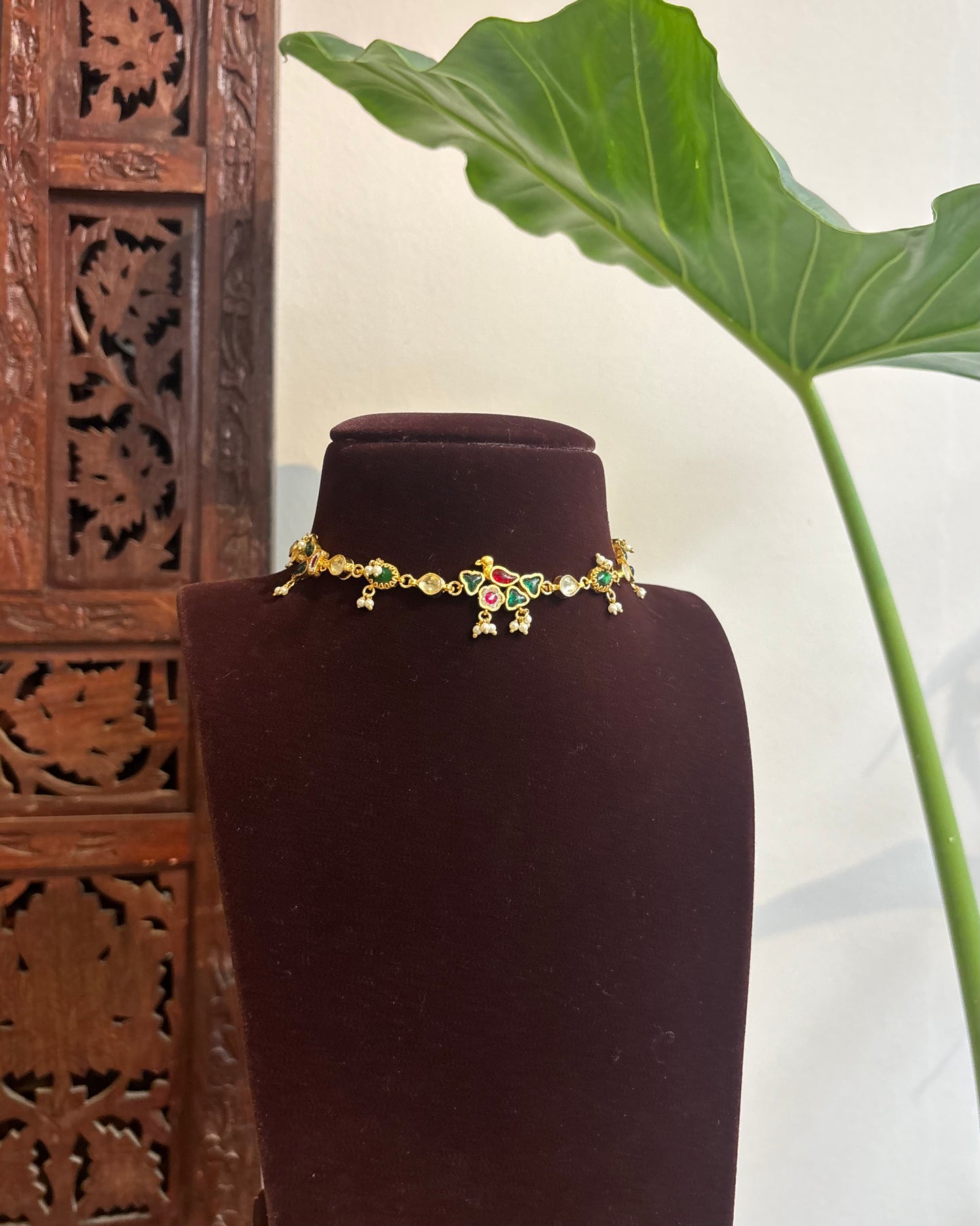 Festive Bird Kundan Choker | Multifunctional Statement Jewellery| NC272