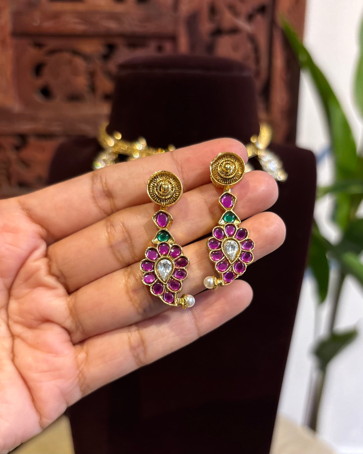 2 in 1 Kemp Mango Necklace with Earrings | NC167