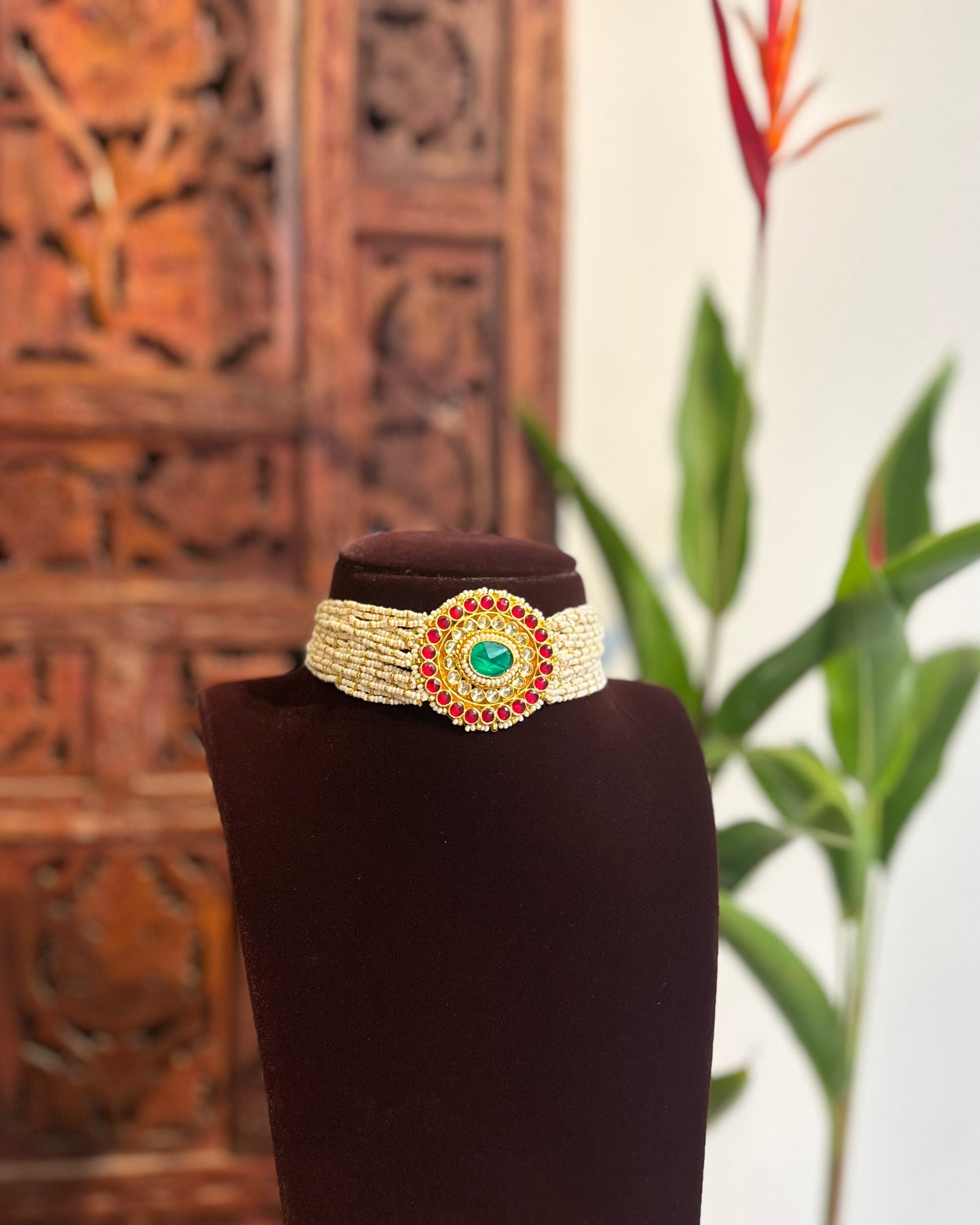 Pachi Kundan Choker with Jhumkas | NC160