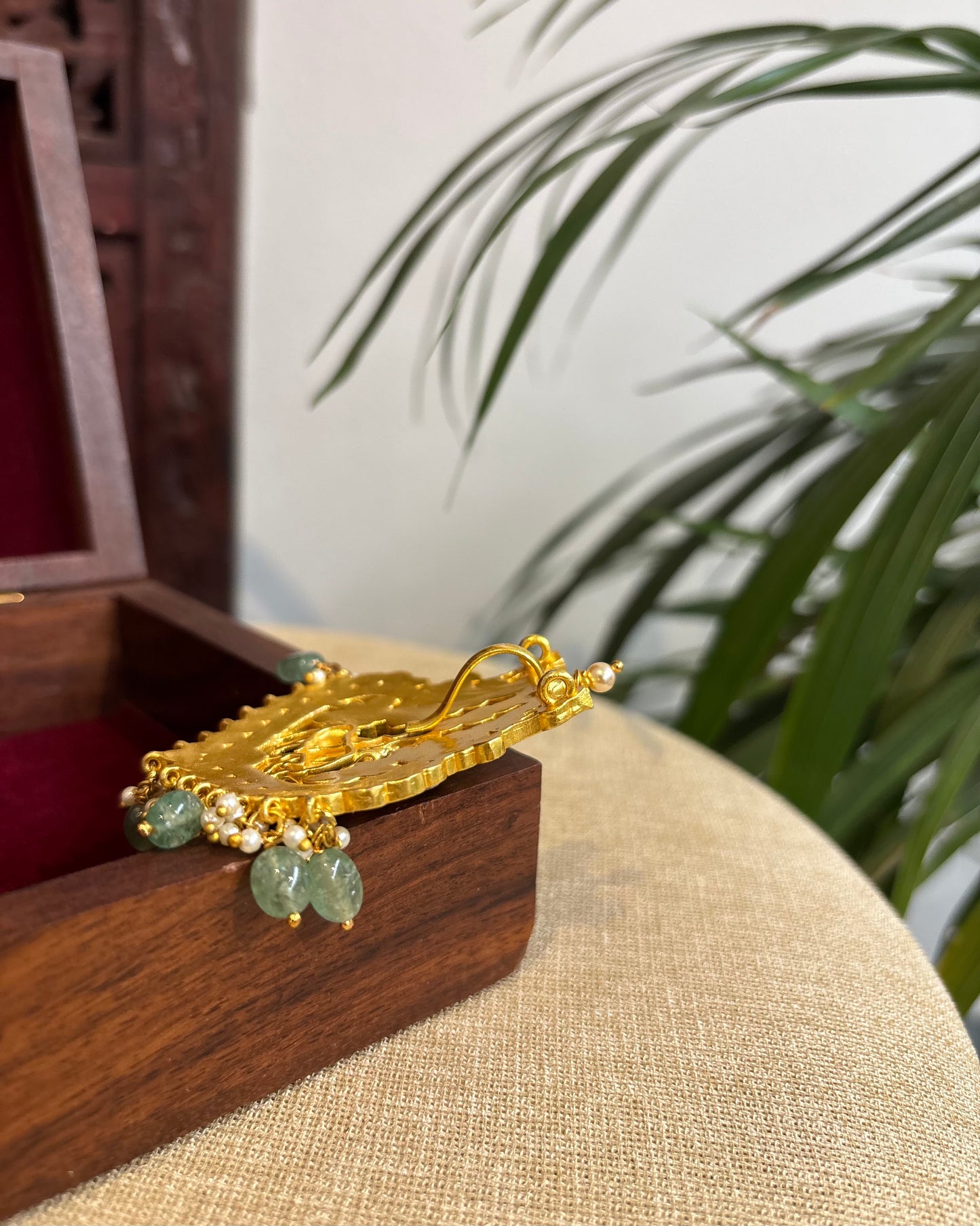 Antique Jadau Kundan Krishna Pendant | HA265