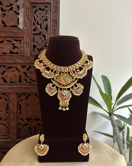 Jadau Kundan Peacock Floral Necklace | NC518