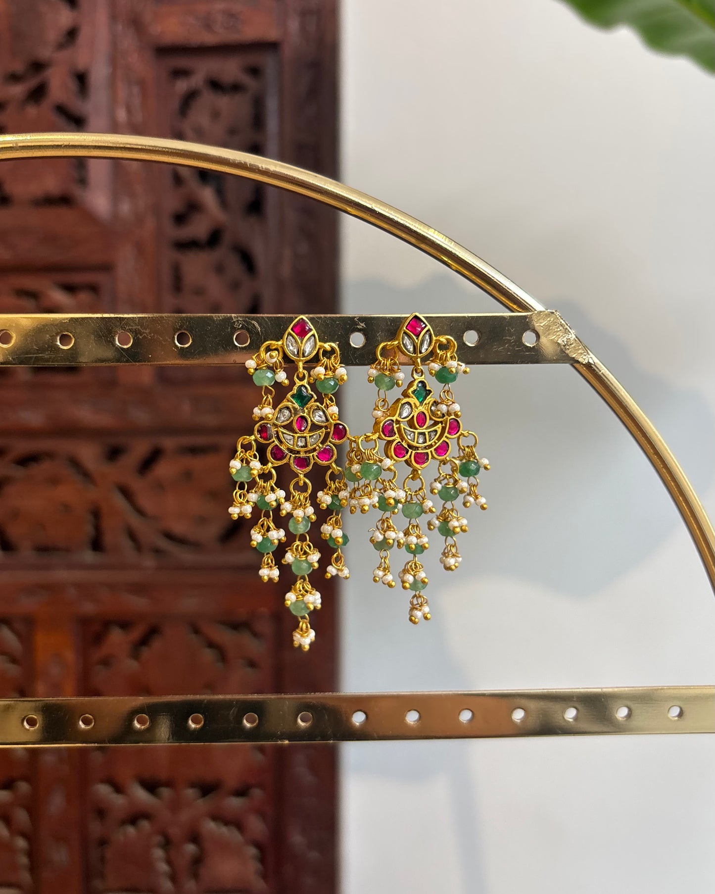Floral Multicolor Jadau Kundan Earrings | ER192