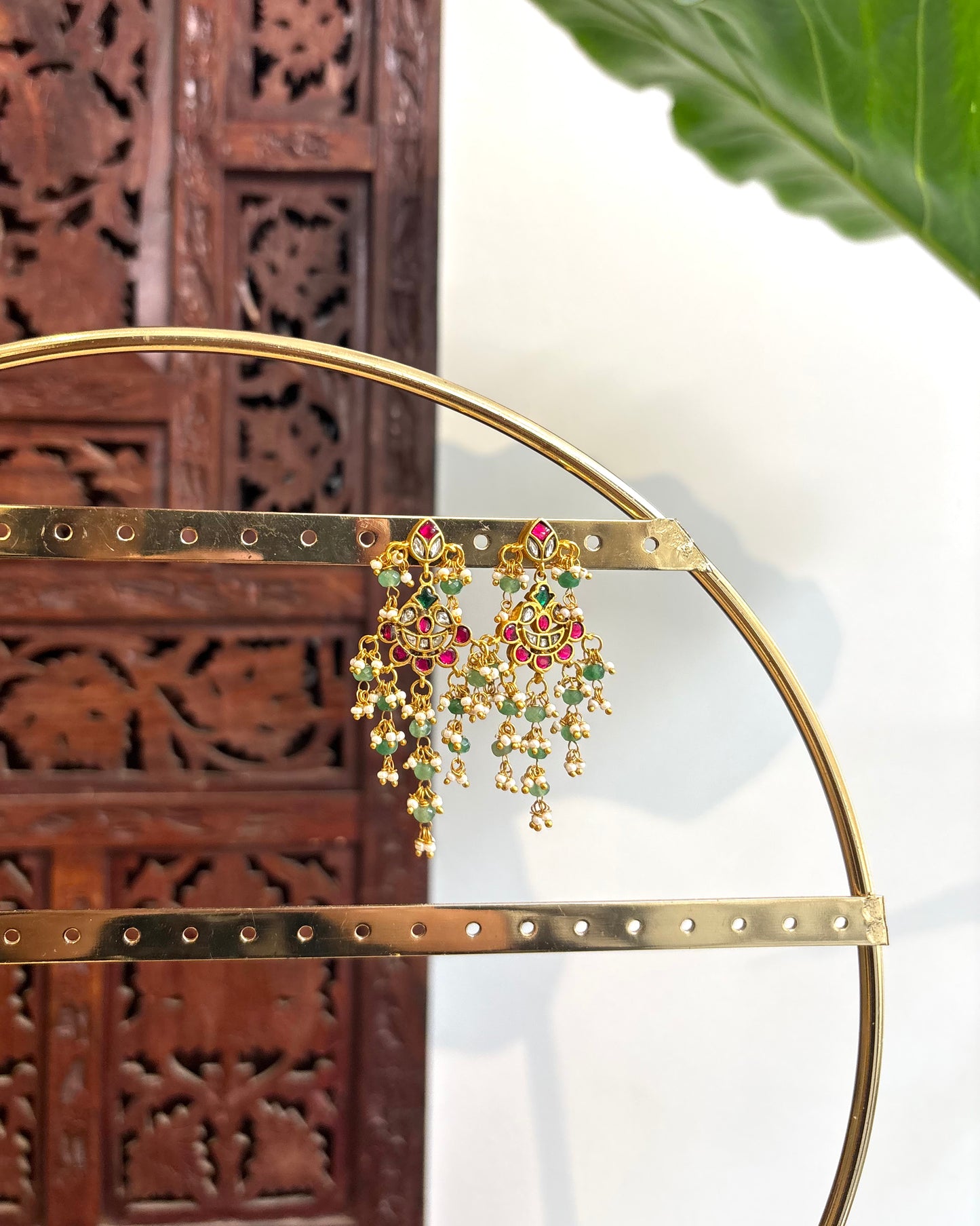 Floral Multicolor Jadau Kundan Earrings | ER192