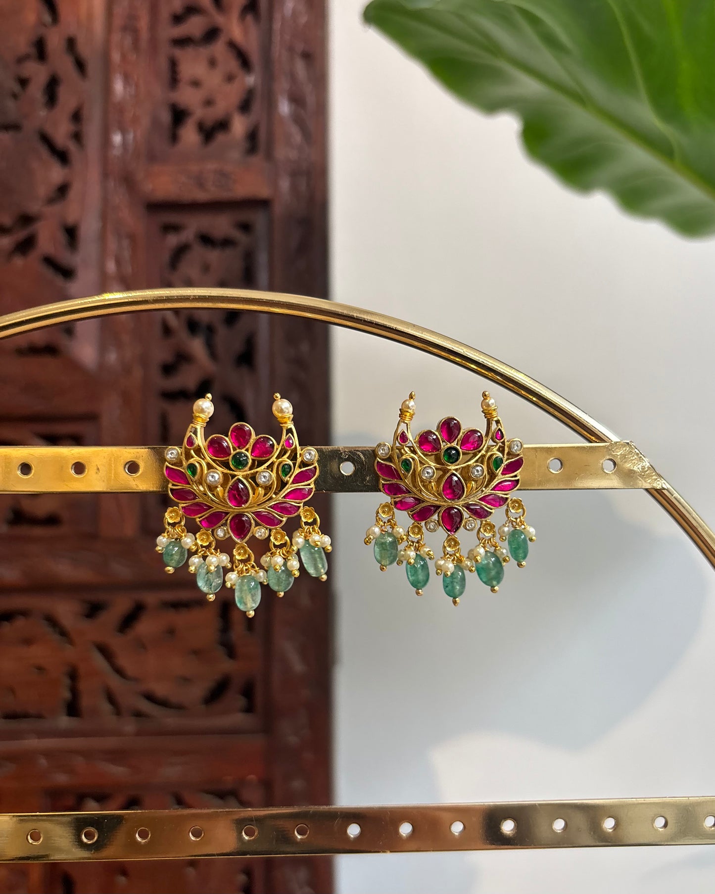 Floral Multicolor Jadau Kundan Earrings | ER197