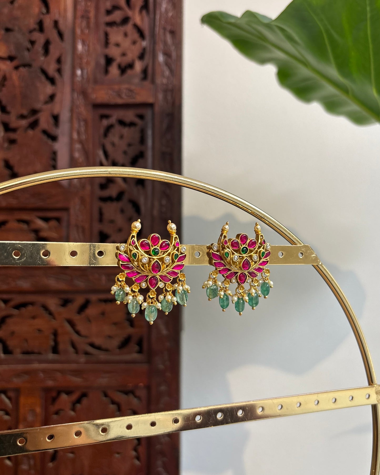 Floral Multicolor Jadau Kundan Earrings | ER197