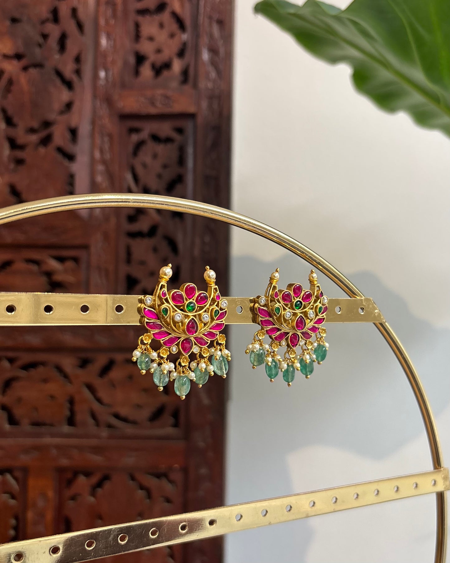 Floral Multicolor Jadau Kundan Earrings | ER197