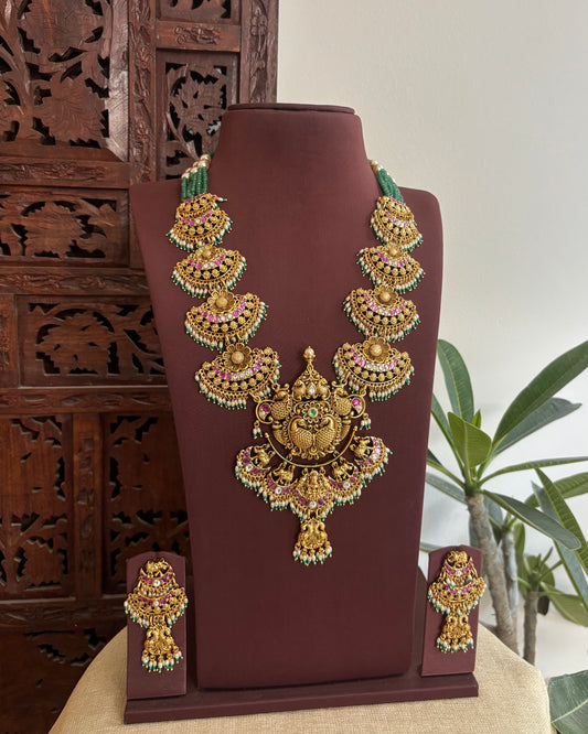 Jadau Kundan Peacock Floral Necklace | NC519