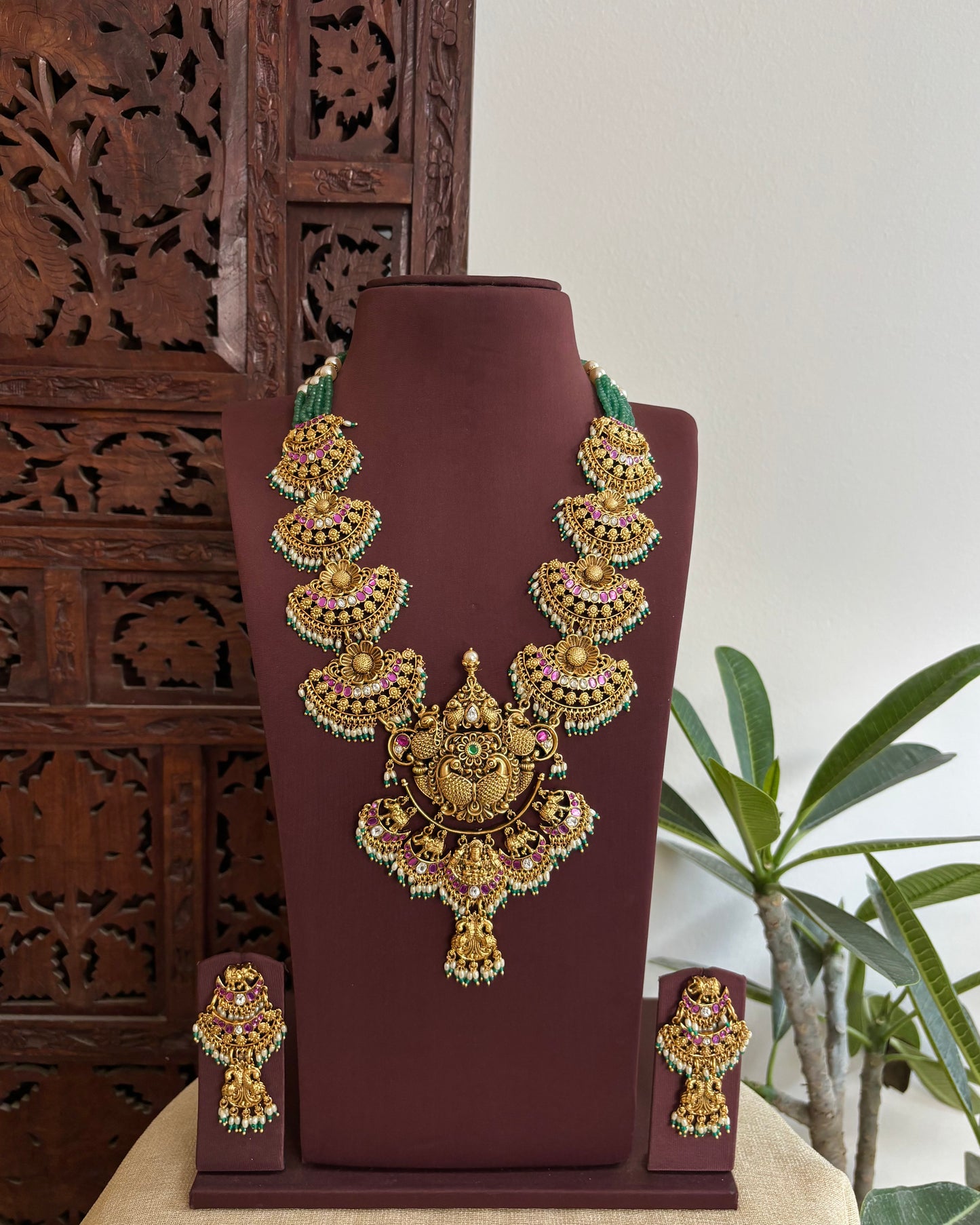 Jadau Kundan Peacock Floral Necklace | NC519