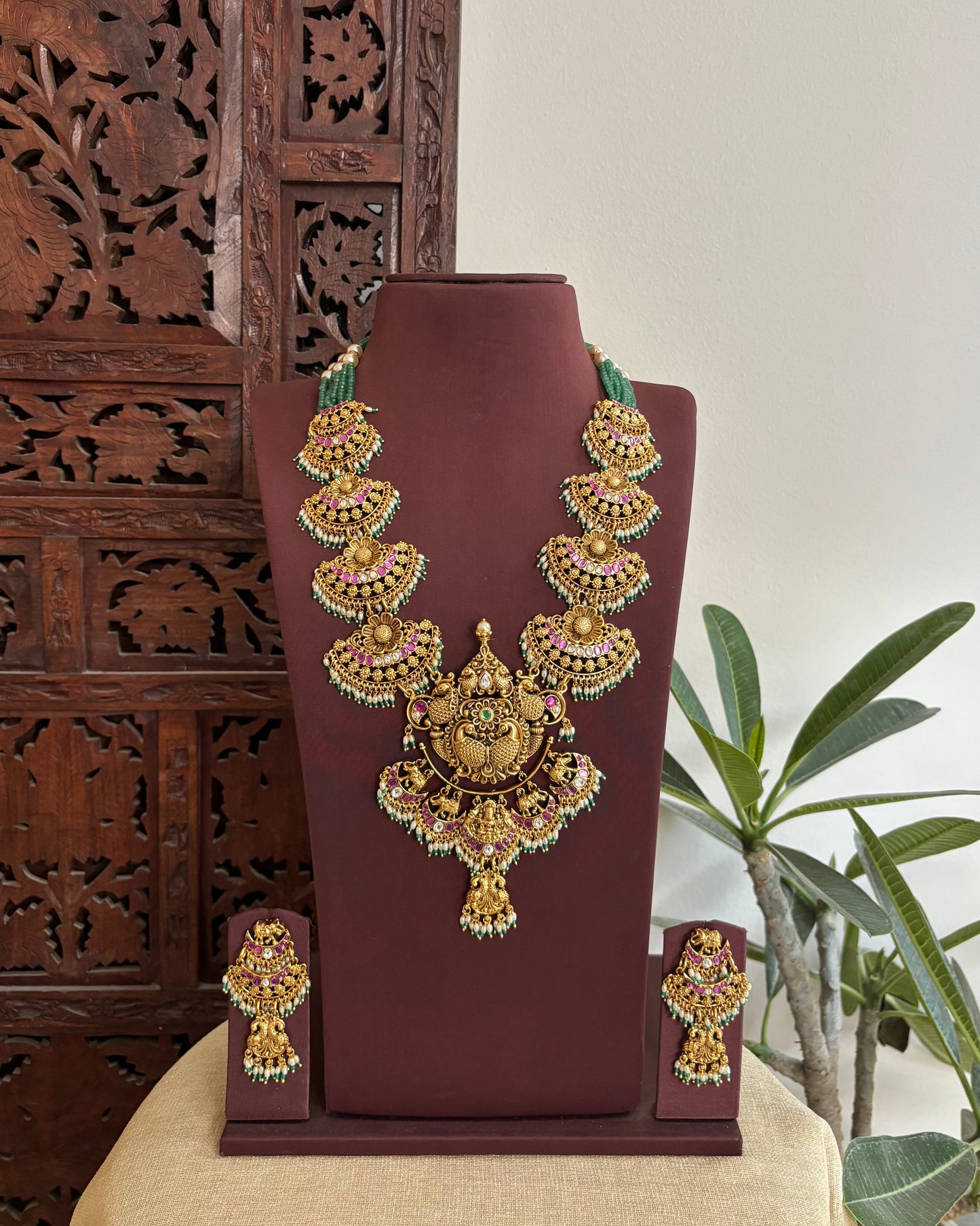 Jadau Kundan Peacock Floral Necklace | NC519