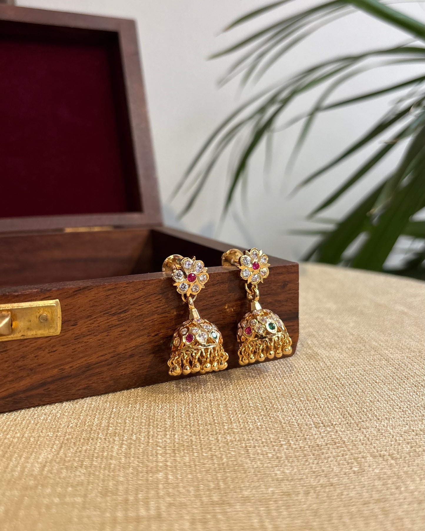 Vintage Impon Small Earrings – Classic Jhumkas | Multicolor  | ER277