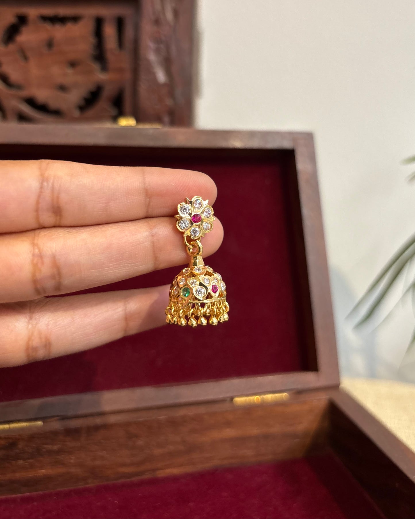 Vintage Impon Small Earrings – Classic Jhumkas | Multicolor  | ER277