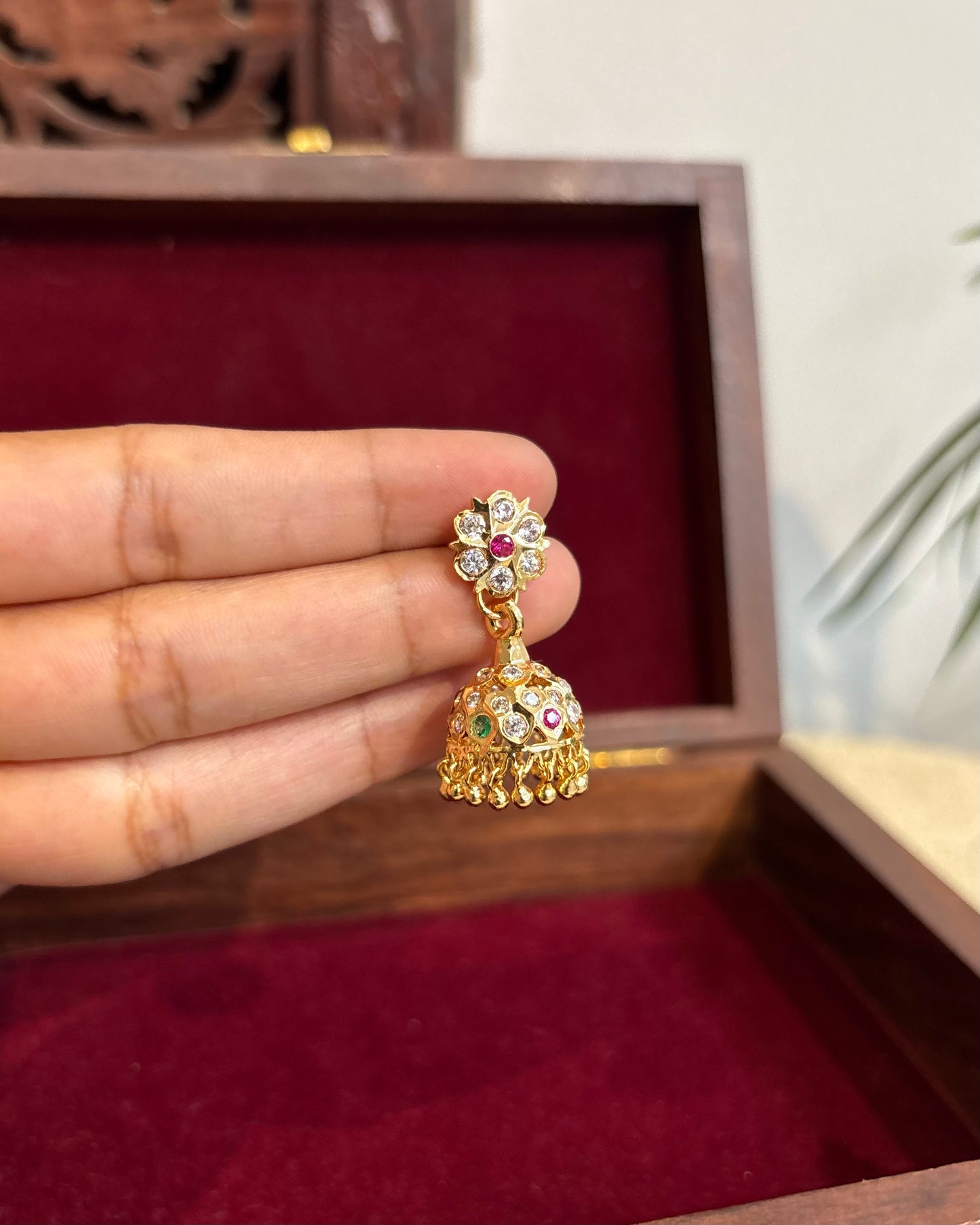 Vintage Impon Small Earrings – Classic Jhumkas | Multicolor  | ER277