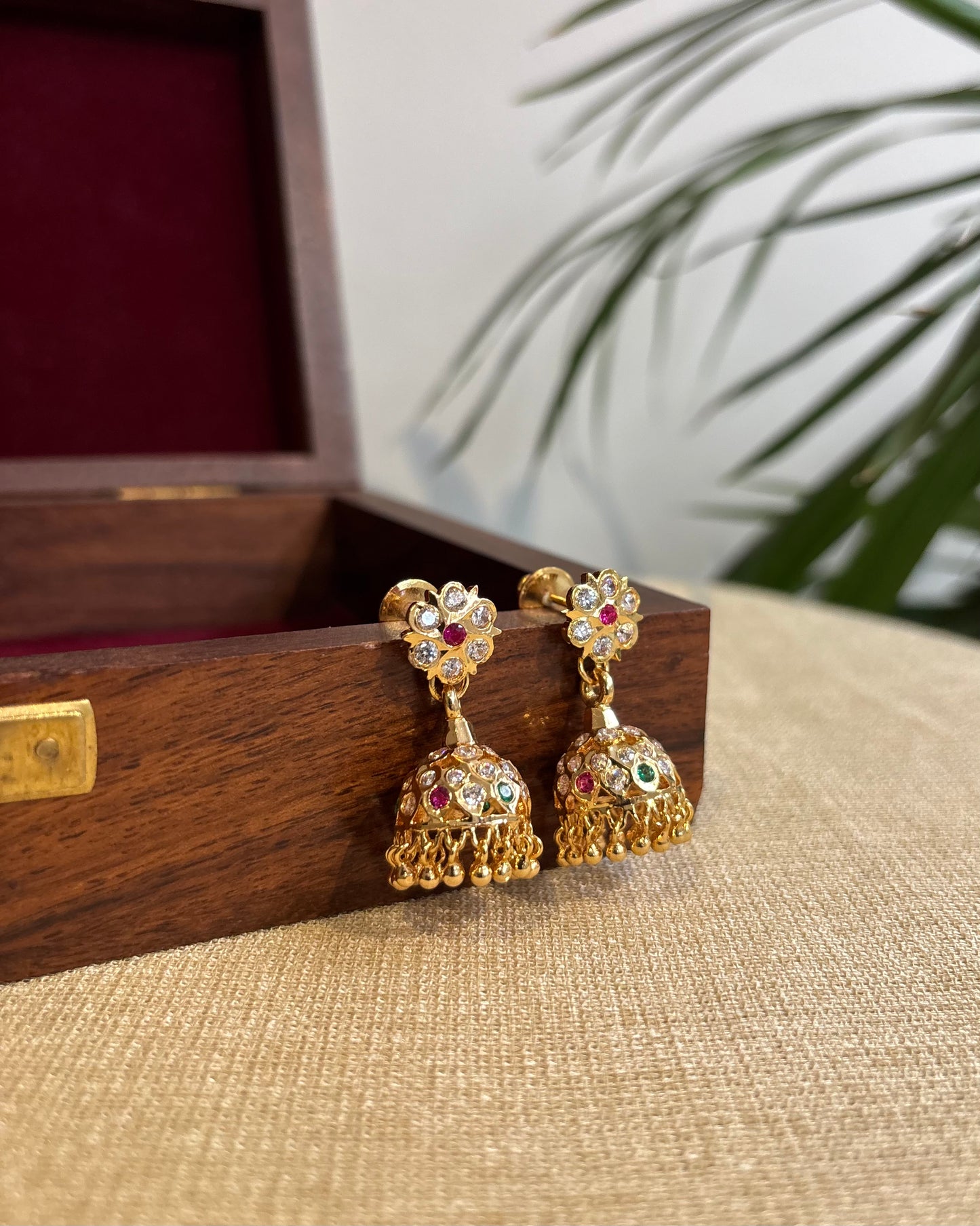 Vintage Impon Small Earrings – Classic Jhumkas | Multicolor  | ER277