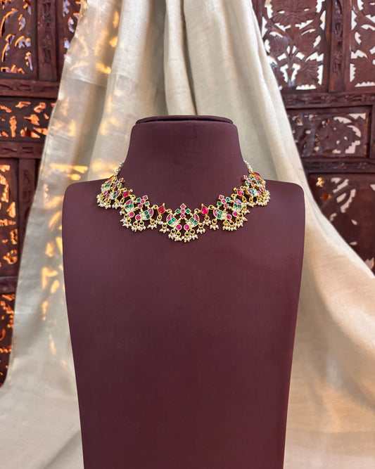 Intricate Floral Jadau Kundan Necklace | NC089