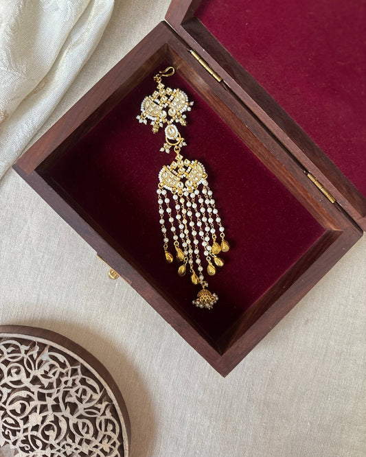 Jadau Kundan Hair Accessory | White | HA349
