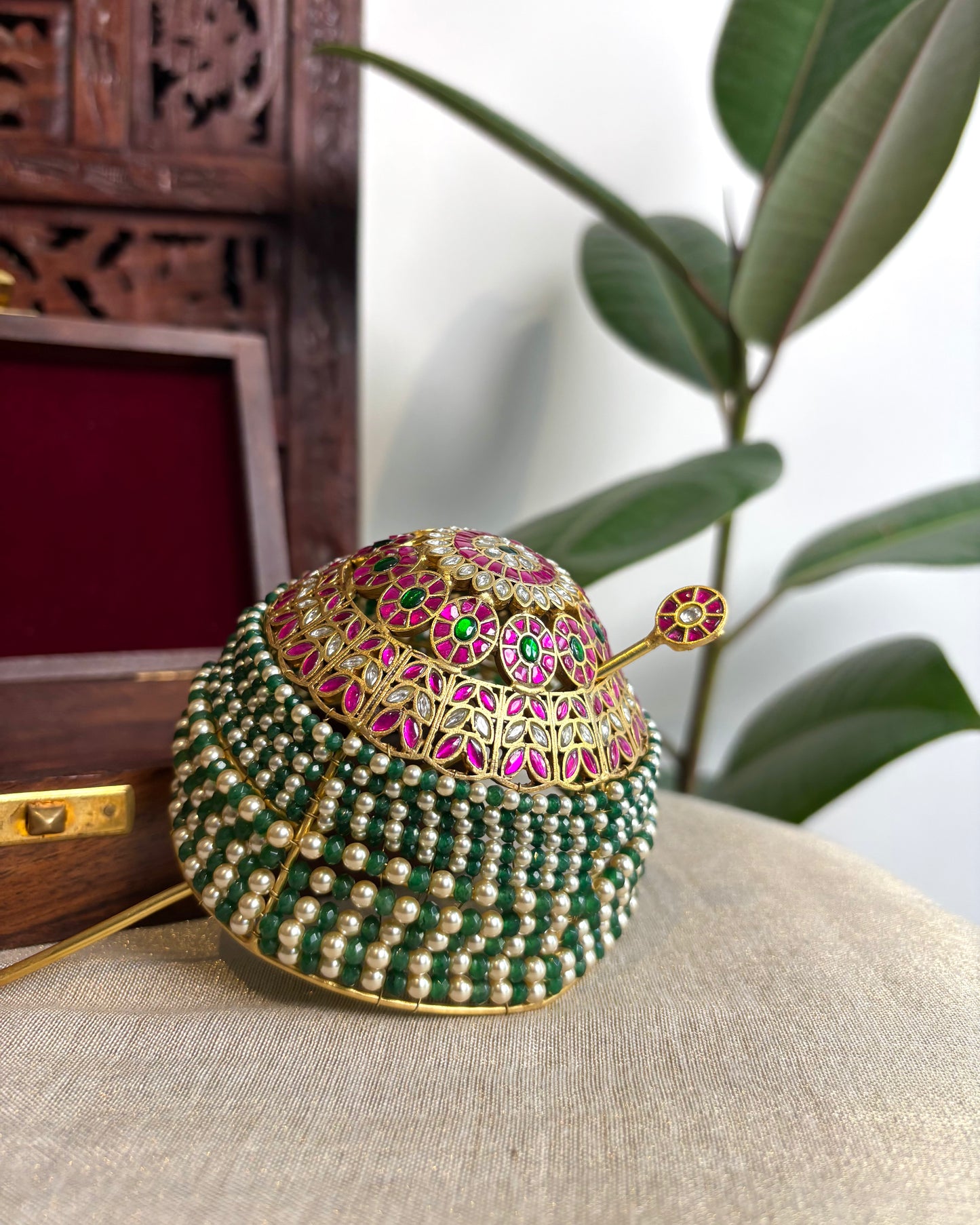 Jadau Kundan Hair Bun Accessory | HA229