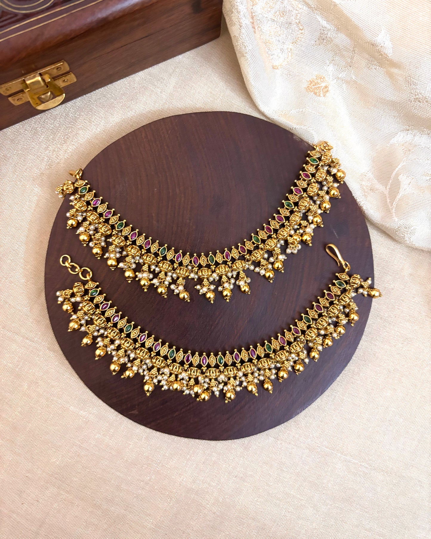 Antique Polish Kemp Bridal Ear Chain | EC046