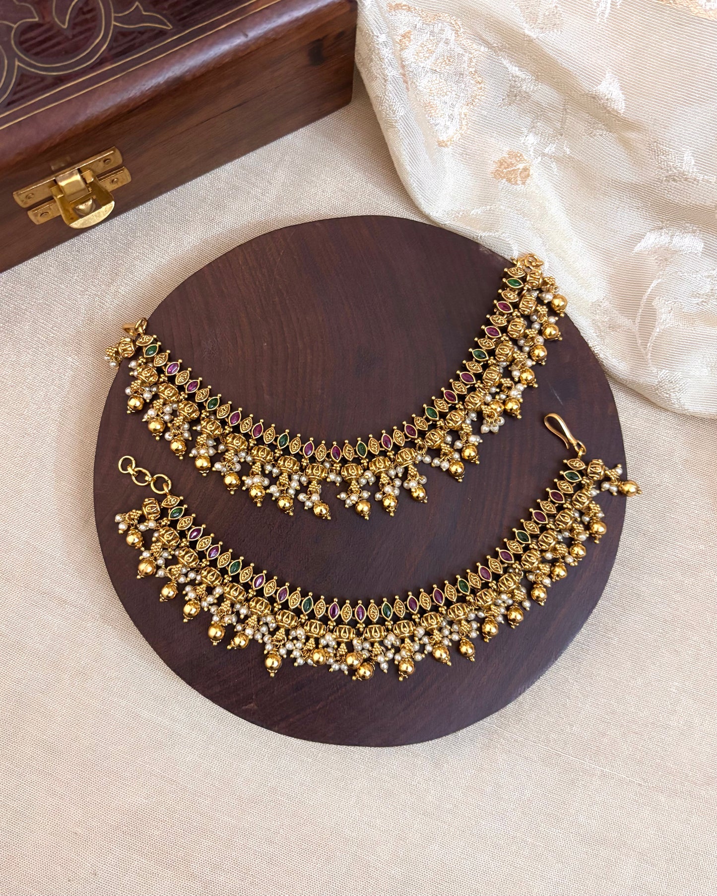 Antique Polish Kemp Bridal Ear Chain | EC046