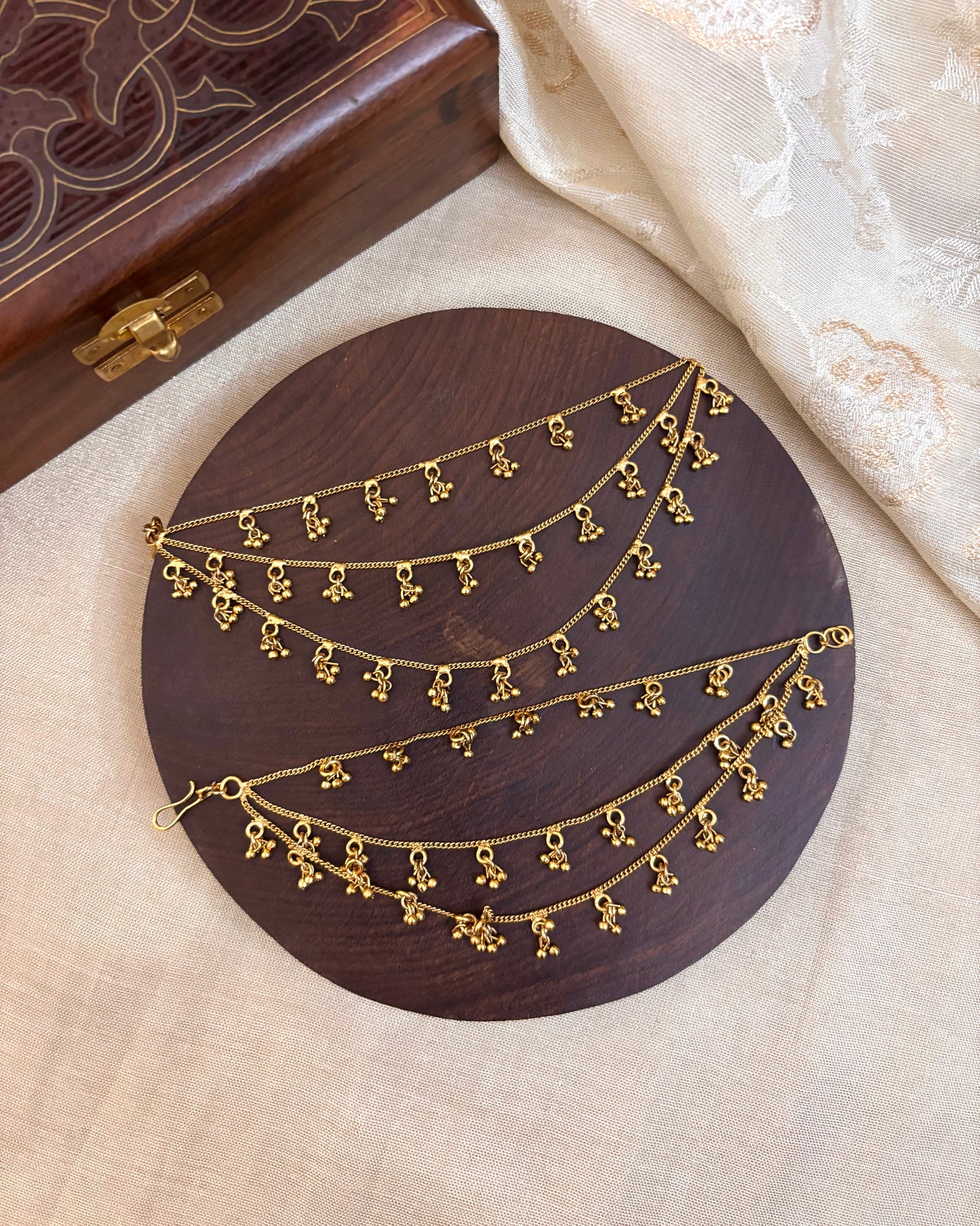 Three-Layer Minimal Antique Ear Chain | EC050