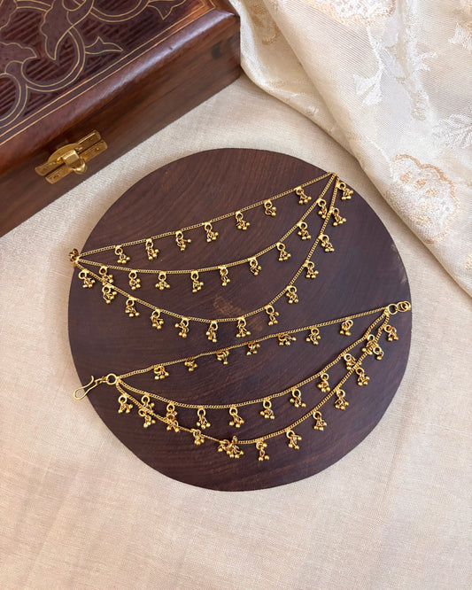 Three-Layer Minimal Antique Ear Chain | EC050