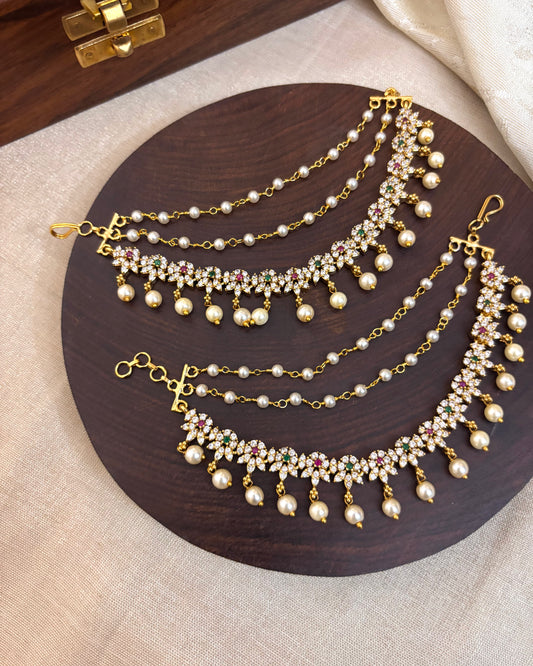 AD Three-Layer Bridal Ear Chain | EC067