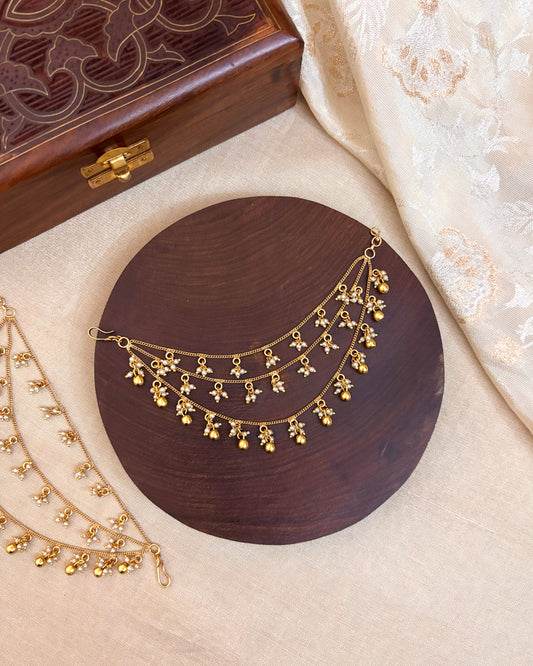 Three-Layer Minimal Antique Ear Chain | EC051