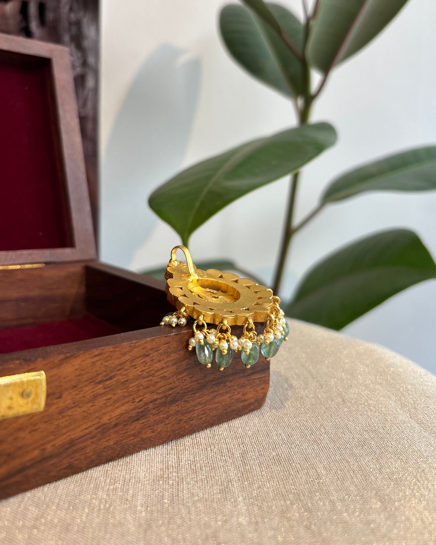 Antique Jadau Kundan Lakshmi Pendant | HA218