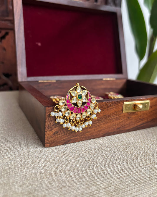 Handcrafted Floral Hair Pins – Jadau Kundan & Pearls | HA168