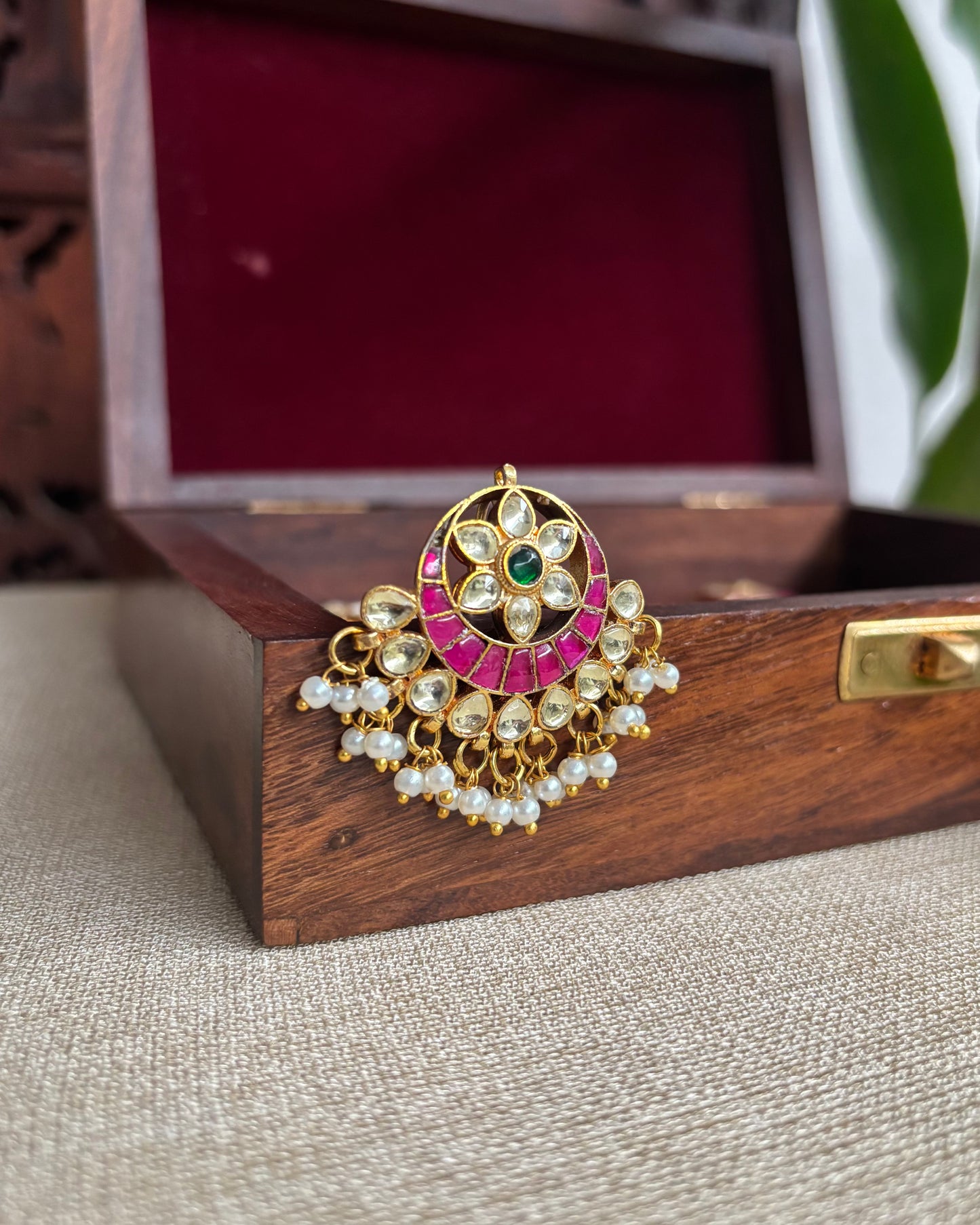 Handcrafted Floral Hair Pins – Jadau Kundan & Pearls | HA168