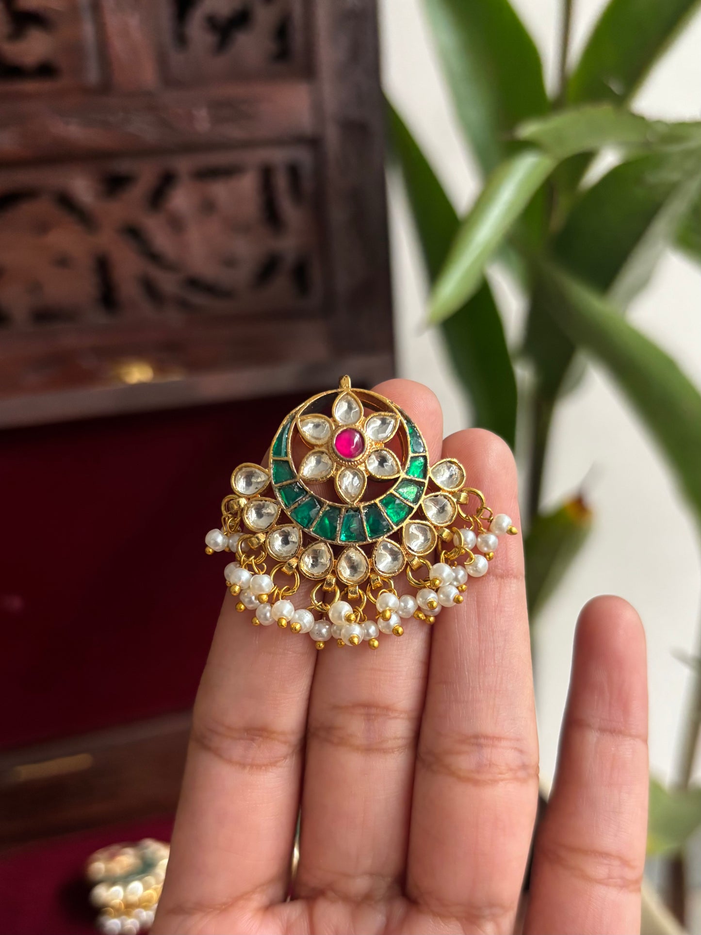 Handcrafted Floral Hair Pins – Jadau Kundan & Pearls | HA169