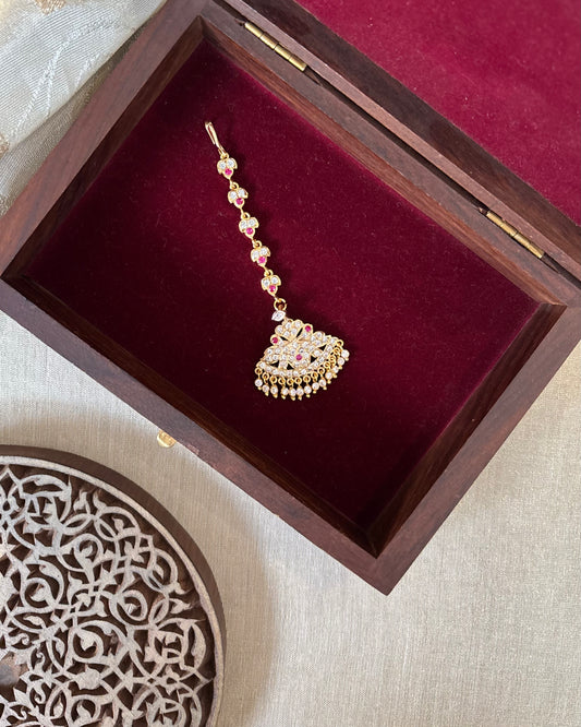 Vintage Impon Floral Maang Tikka | MT199