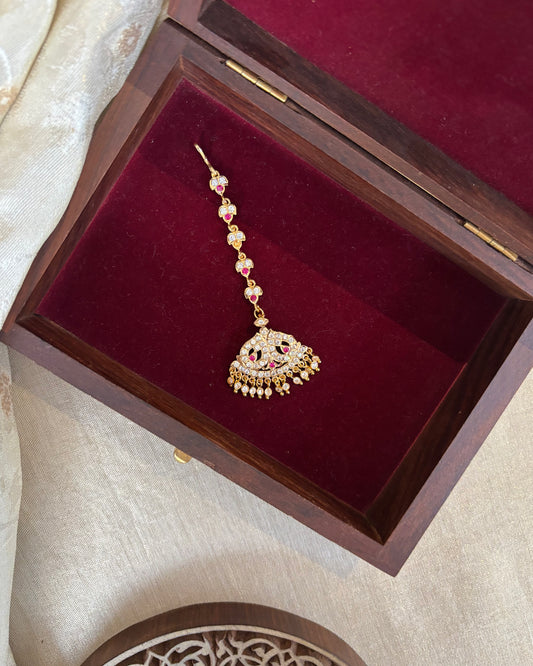 Vintage Impon Floral Maang Tikka | MT201