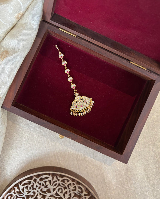 Vintage Impon Floral Maang Tikka | MT202