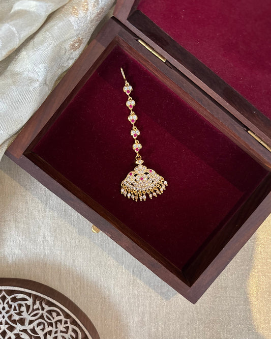 Vintage Impon Floral Maang Tikka | MT203