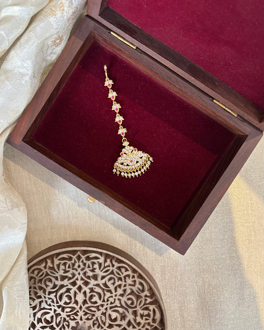 Vintage Impon Floral Maang Tikka | MT204