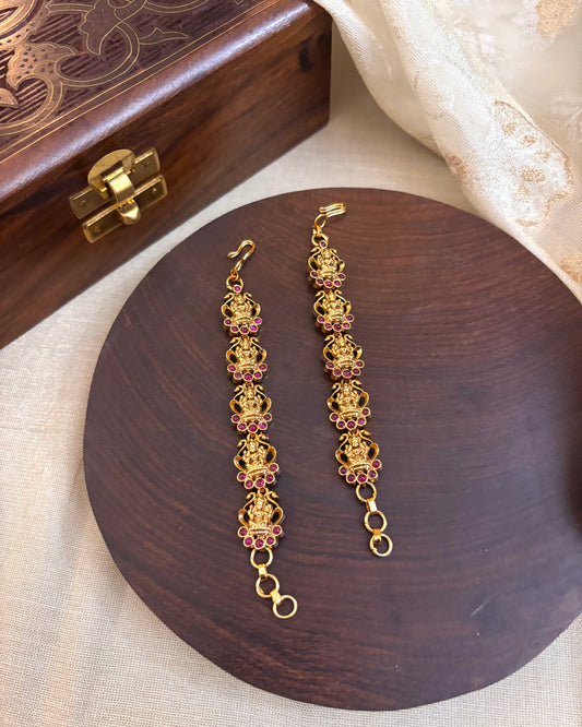 Lakshmi Antique Straight Ear Chain – Temple Jewelry | EC070