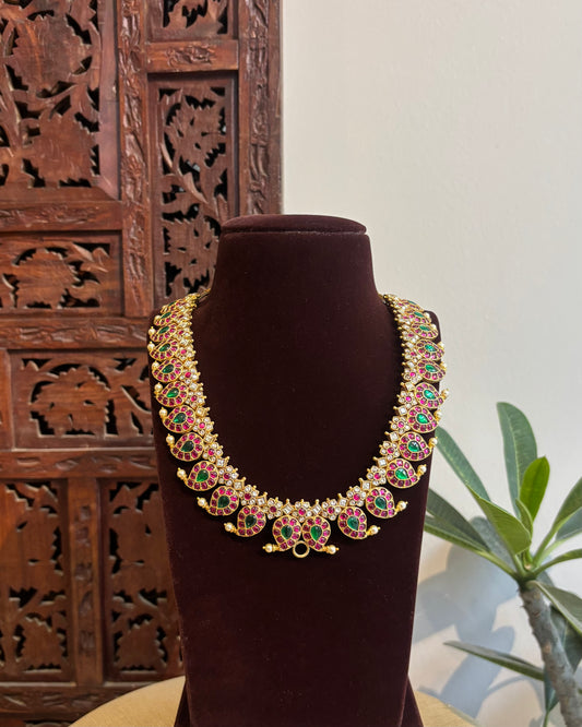 Traditional Multicolor Jadau Kundan Mango Necklace | NC541