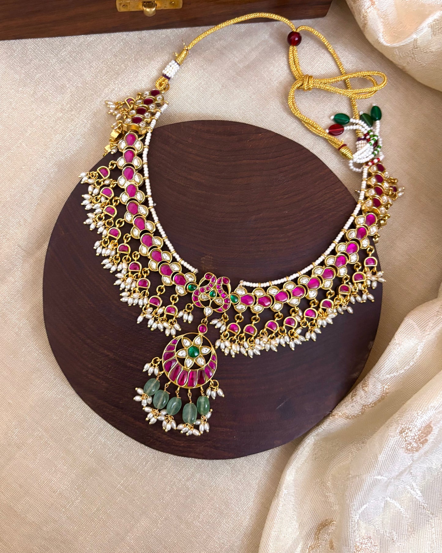 Intricate Floral Jadau Kundan Necklace | NC097