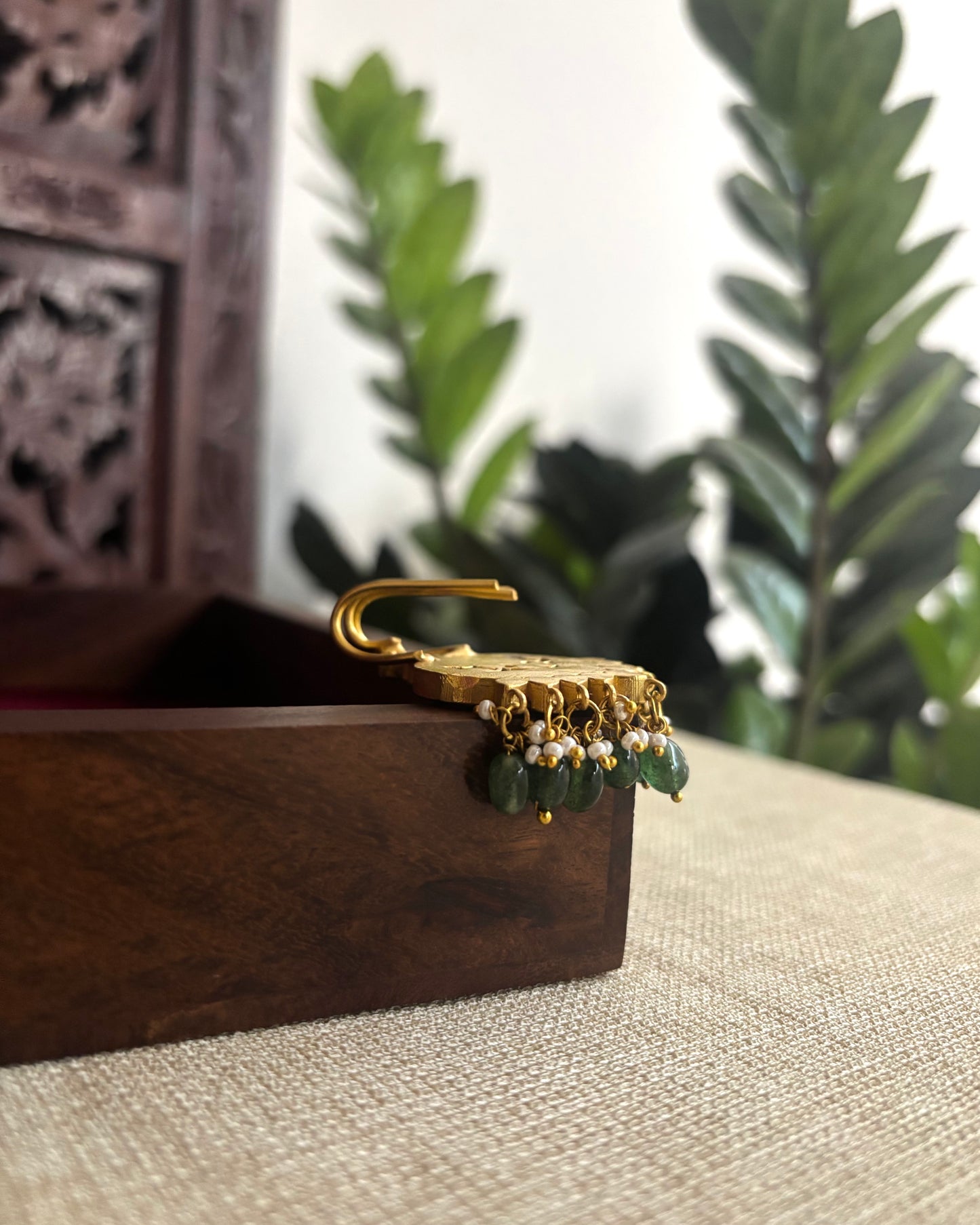 Multicolor Handcrafted Jadau Kundan Floral Hair Pin | HA190