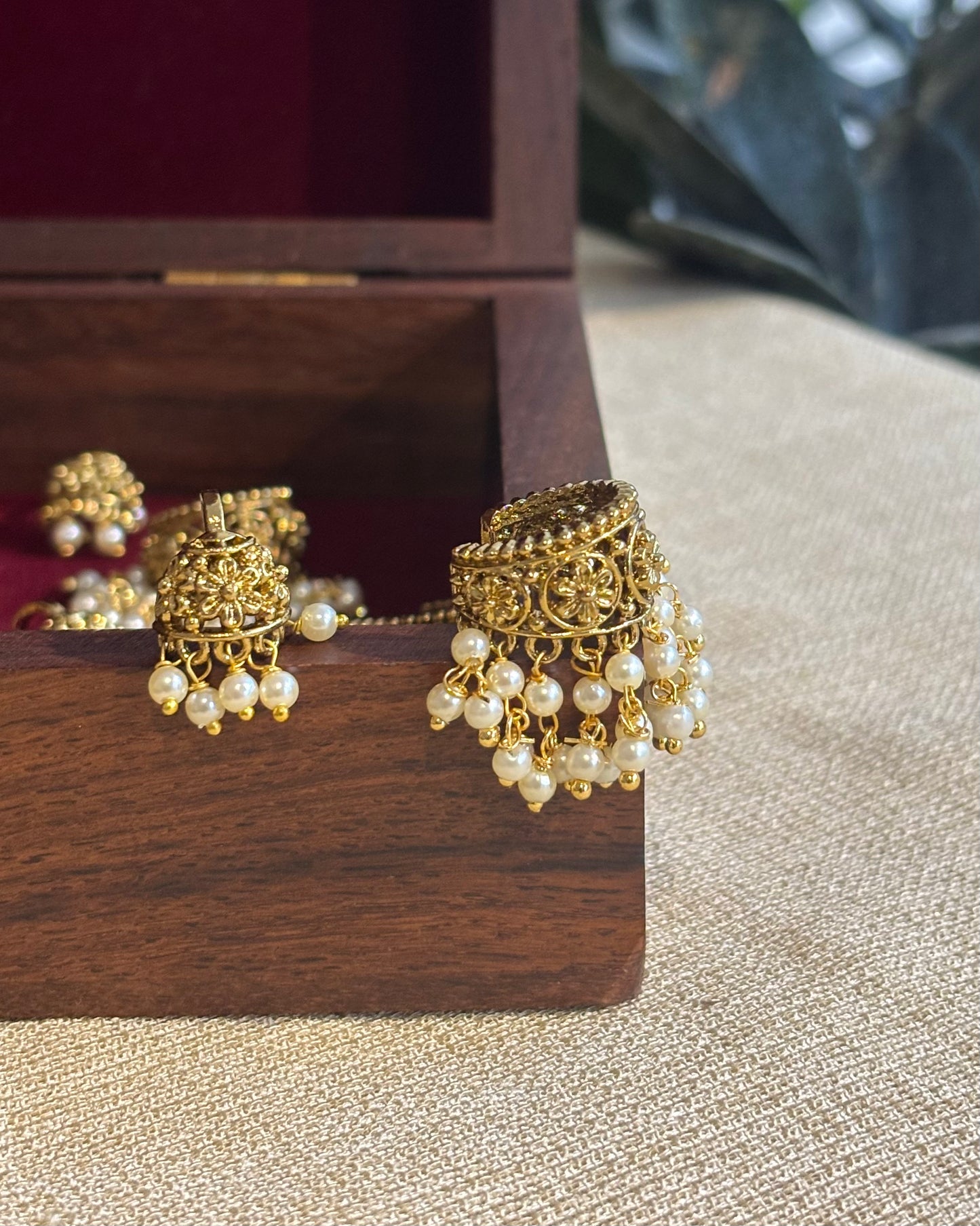 Two-Piece Jadau Kundan Bugadi Set – Middle & Top Ear Cuffs| ER141