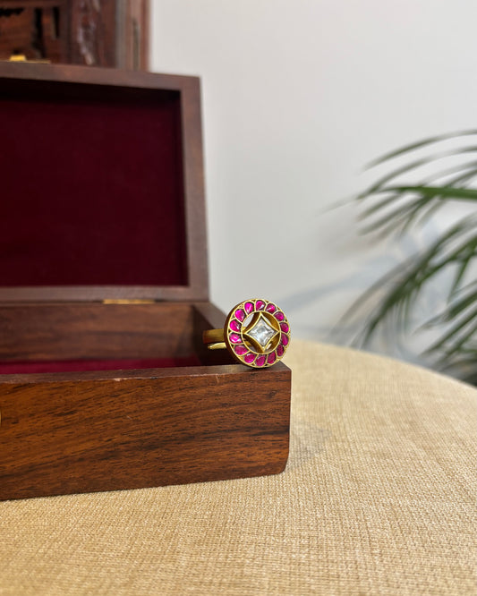 Jadau Kundan Adjustable Rings | RG003