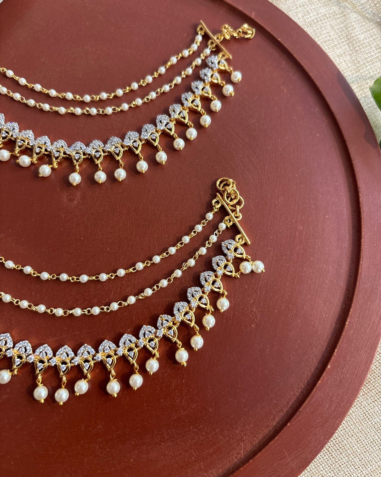 AD Three-Layer Bridal Ear Chain | EC134