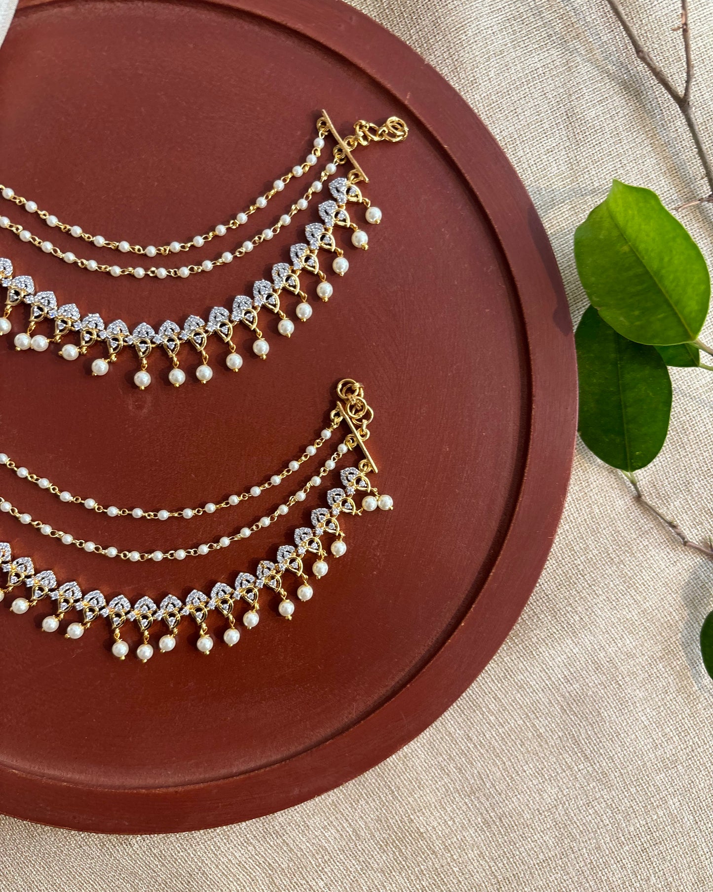 AD Three-Layer Bridal Ear Chain | EC134