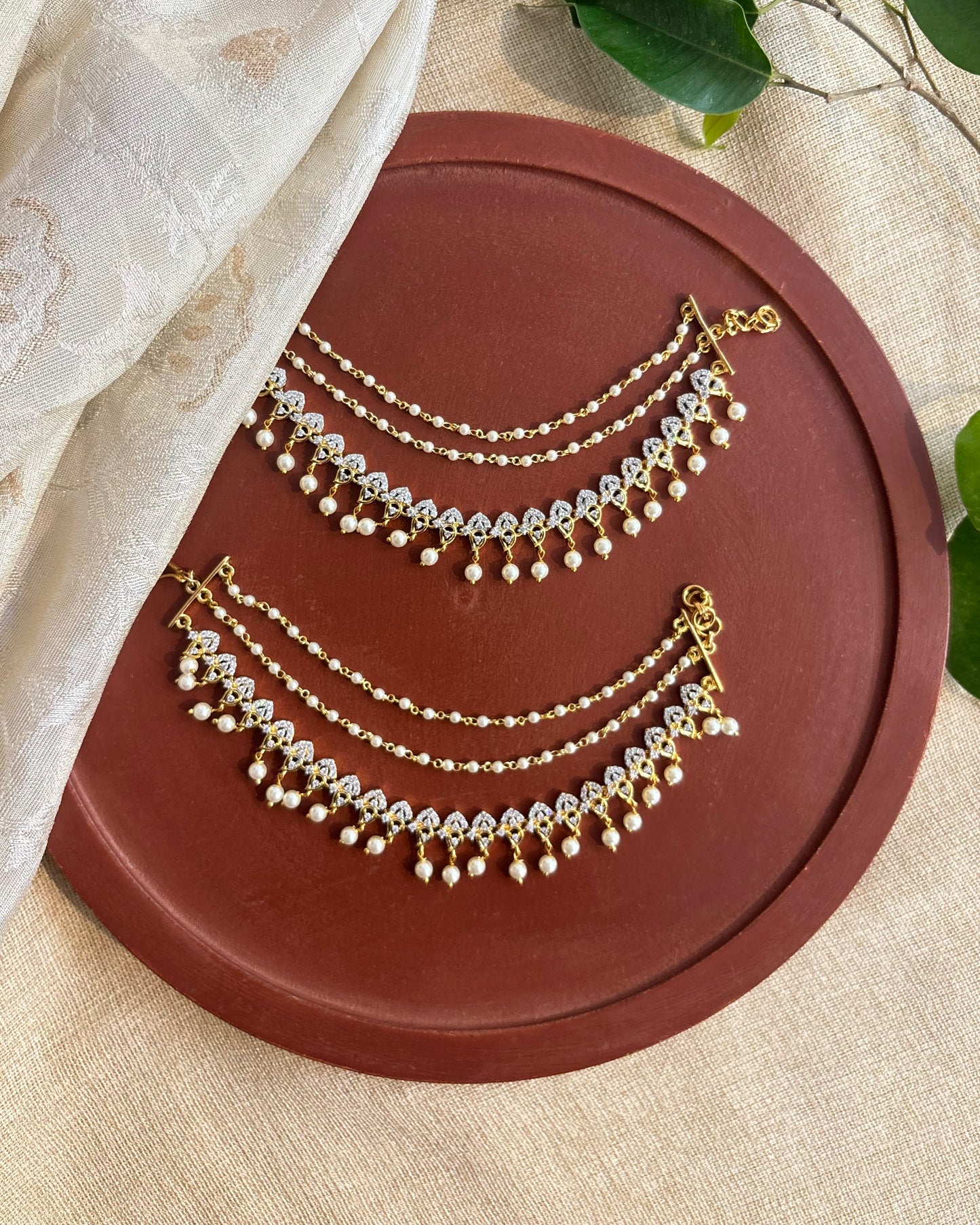 AD Three-Layer Bridal Ear Chain | EC134