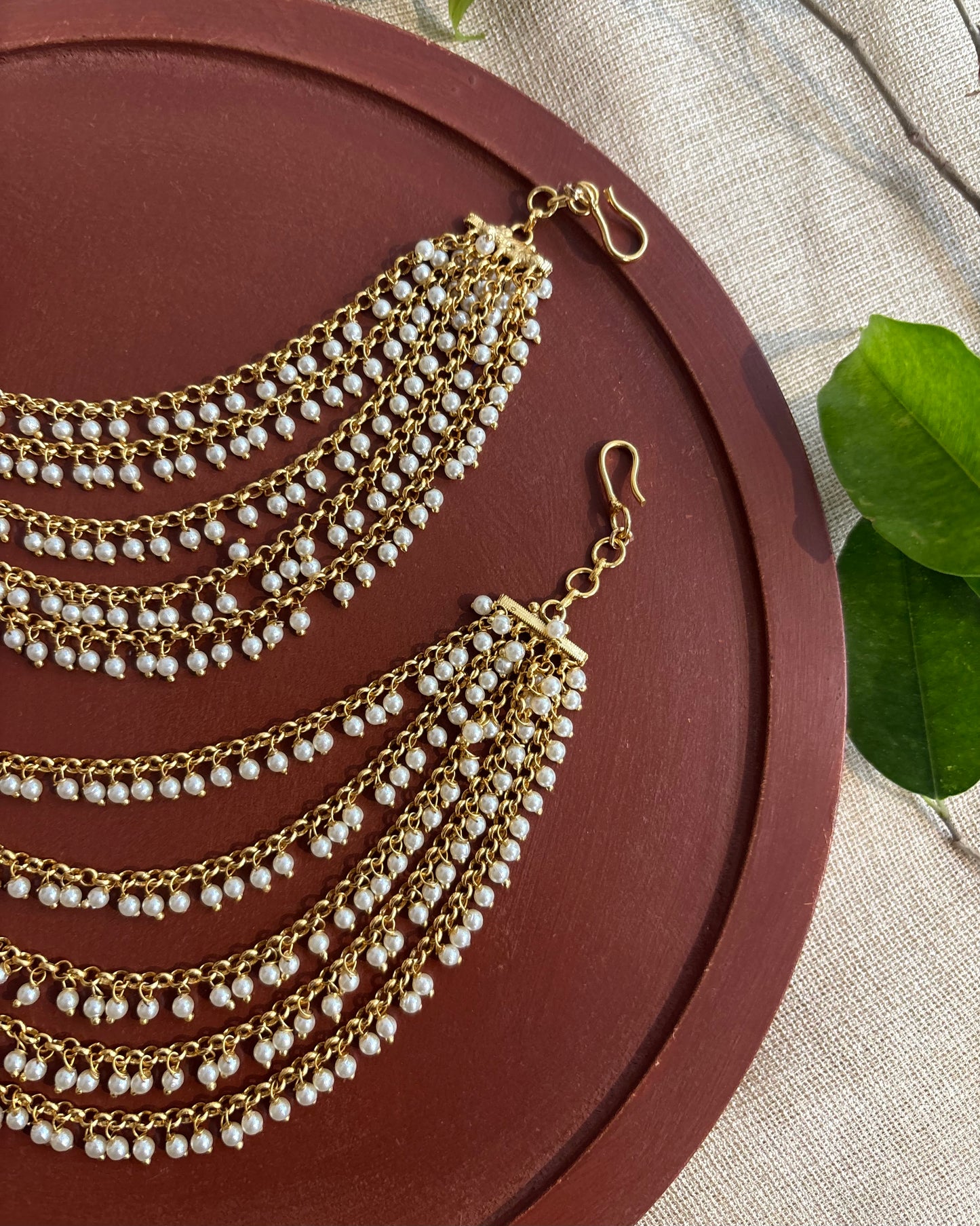 Five-Layer Minimal Antique Ear Chain | EC133