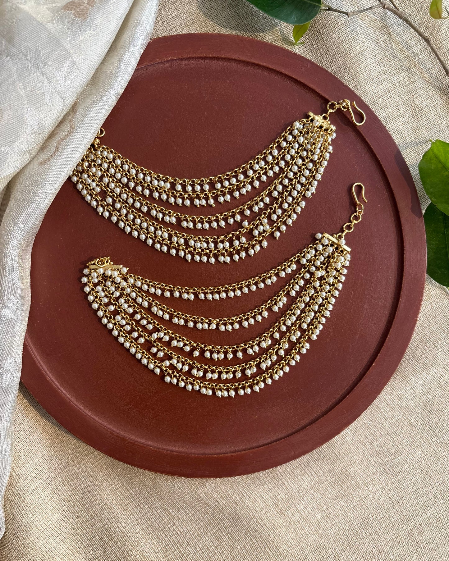 Five-Layer Minimal Antique Ear Chain | EC133