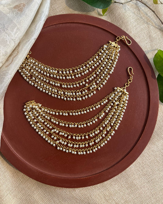 Five-Layer Minimal Antique Ear Chain | EC133